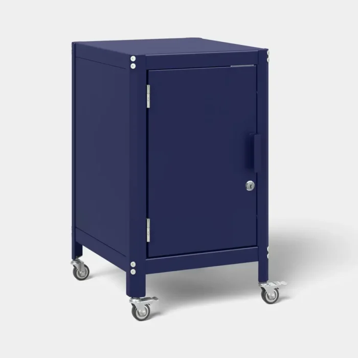 Metal Rolling Locker Storage Cabinet with Lock Navy - Room Essentials