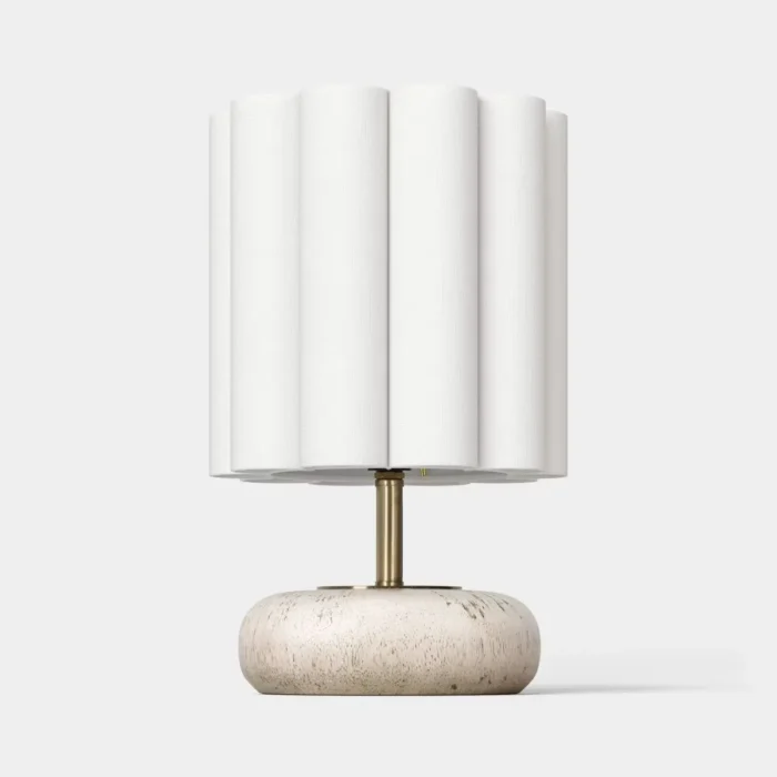 Mini Faux Wood Lamp White - Room Essentials