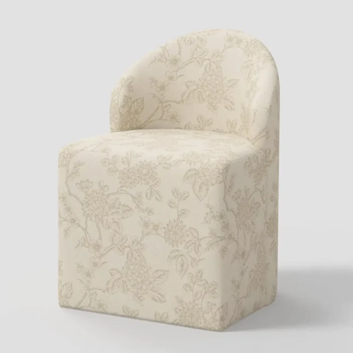 Ella Tub Upholstered Dining Chair Toile Floral Stucco - Threshold