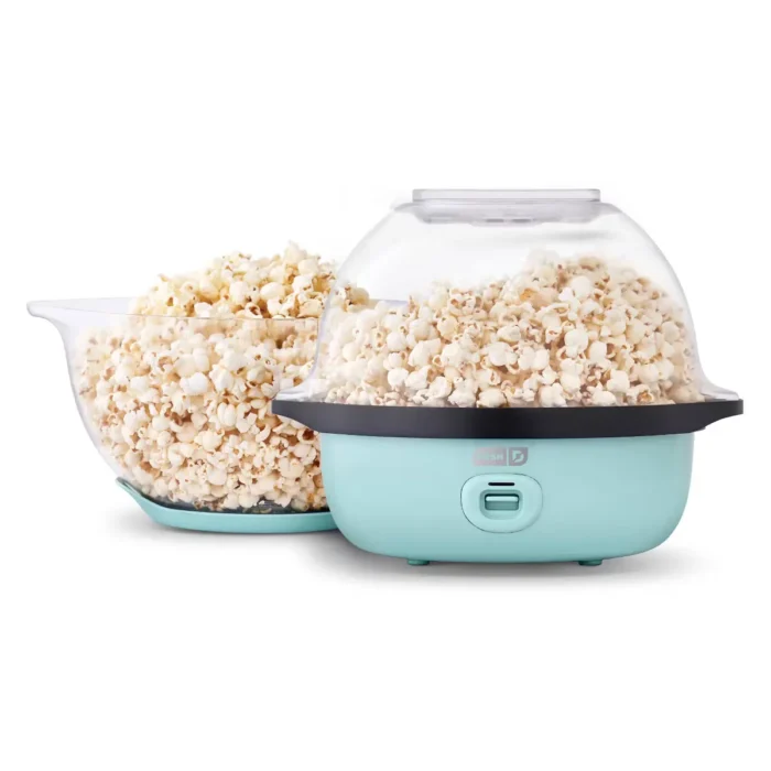 Dash 6qt SmartStore Stirring Popcorn Maker - Aqua: Electric Popcorn Popper, 850W, Hand Wash,