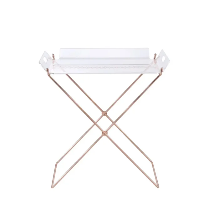 Acme Furniture Cercie Bar Serving Cart Clear Acrylic/Copper Finish