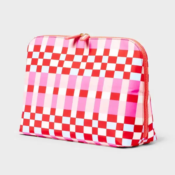 Sonia Kashuk™ Fold-Open Dome Makeup Bag - Pink Plaid