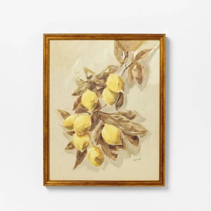16"x20" Lemons Vintage Framed Wall Art - Threshold designed with Studio McGee