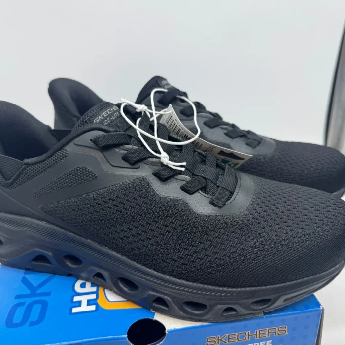 Skechers Glide Step Hands Free Swift Fit Athletic Sneakers Mens Black Mesh - 9.5