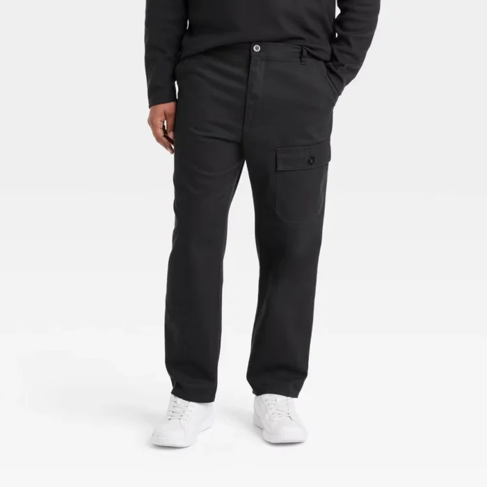 Houston White Adult Relaxed Cargo Pants - Black XXL: Midweight Twill, Standard Fit, 30" Inseam