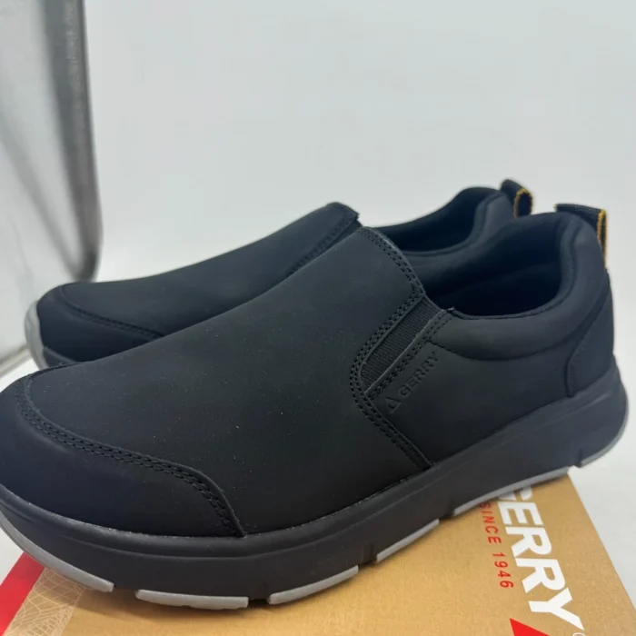 Gerry Moc II Slip-On Casual Shoes Men's Black Flexible Lightweight Comfort - size 10