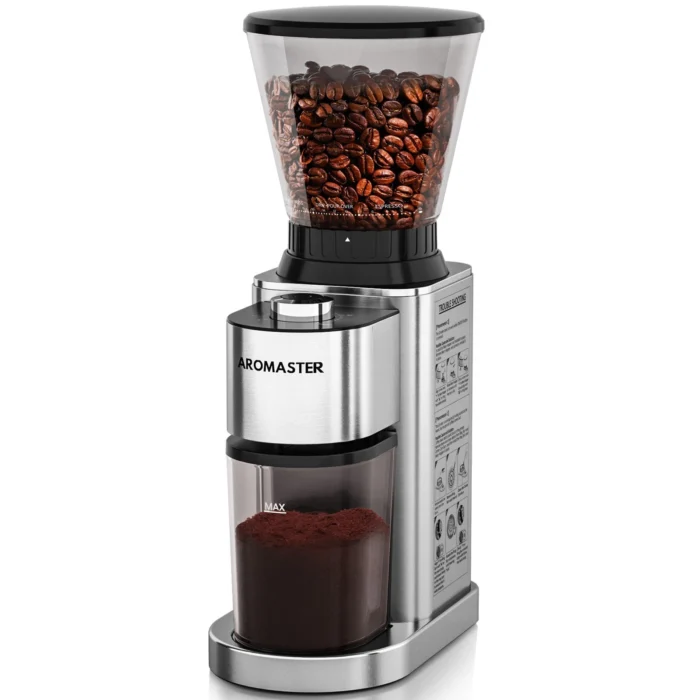 Aromaster Burr Coffee Grinder,Coffee Bean Grinder,Stainless Steel Coffee Grinder