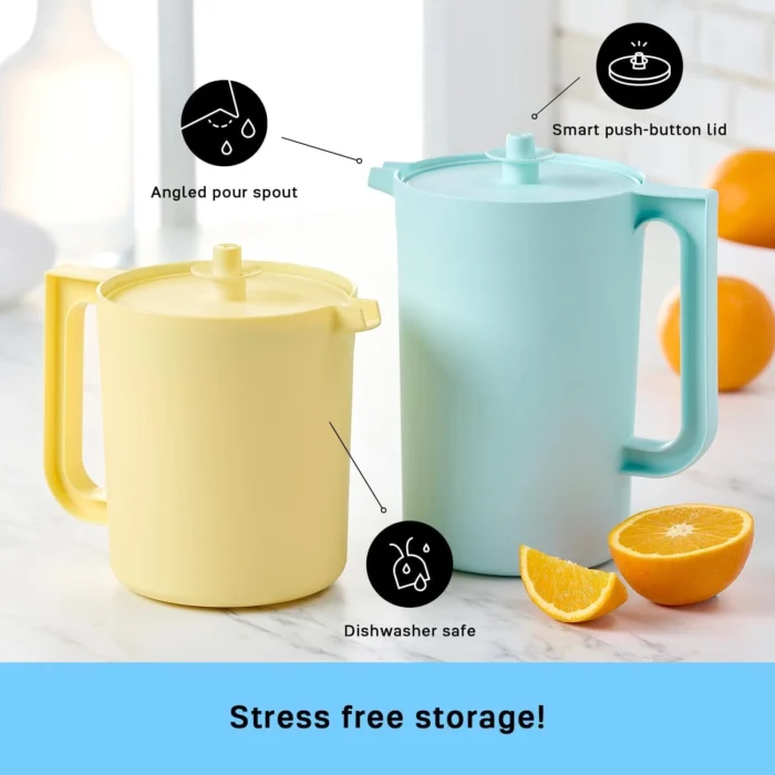 Tupperware Heritage Pitcher Set in Vintage Colors - Dishwasher Safe & BPA Free
