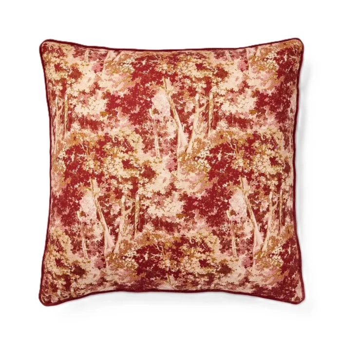 Threshold Oversized 24" x 24" Burgundy Abstract Tree Print Accent Throw Pillow