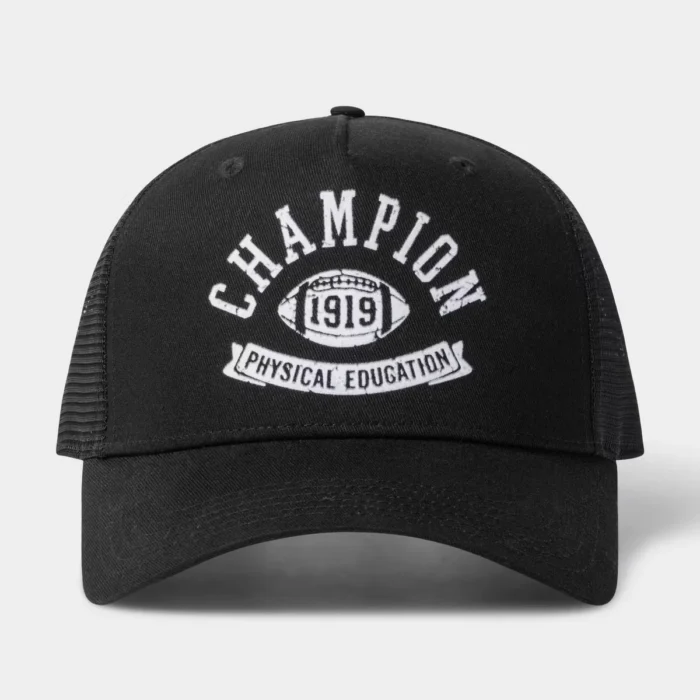 Champion Adult Phys Trucker Hat - Black ATHLEISURE Gorpcore