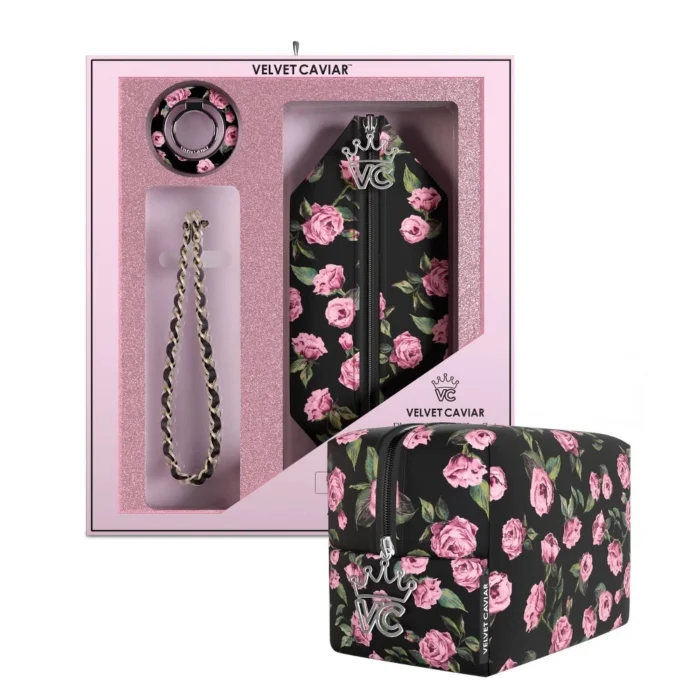VELVET CAVIAR Phone Accessories Set - Pink Rose Floral