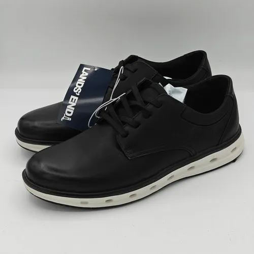 Land's End Sport Oxford Men's Black Leather Lace Up Casual Dress Shoes size 11