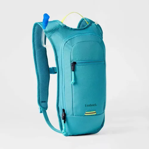 Embark Backpack Hydration Pack Hiking Camping Cycling Bladder Reflective Blue 4L