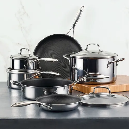 Circulon C1 10-piece Clad Stainless Steel, ScratchDefense Non-Stick Cookware S