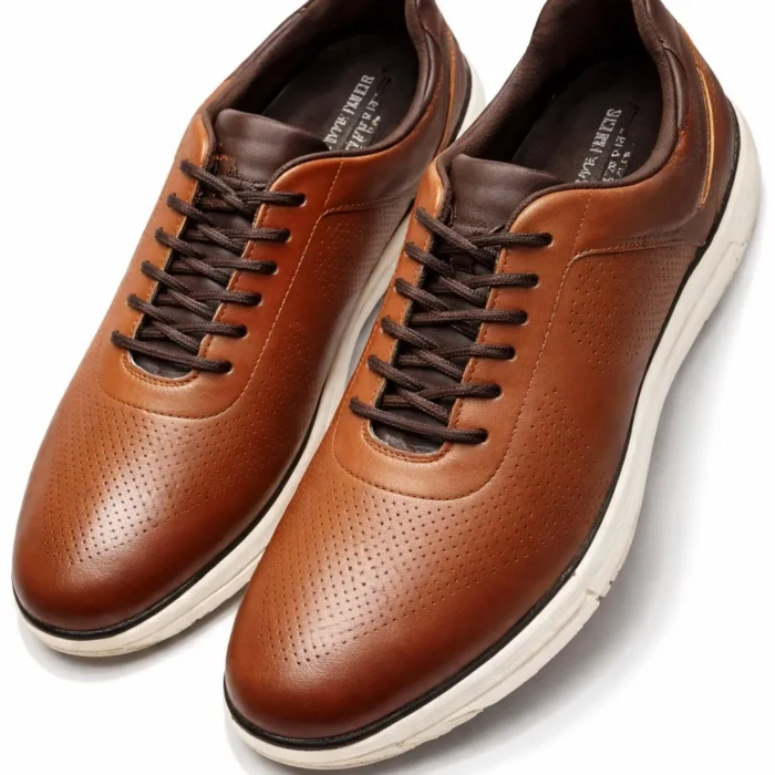 Perry Ellis Portfolio Men's Brown Casual Dress Sneakers Ultra Foam Size 10