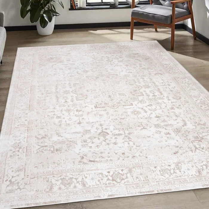 Gertmenian Locksley Rug White 7 x 10