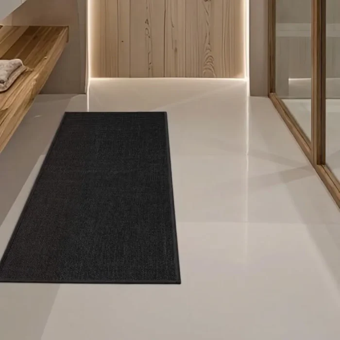 Bathroom Rugs Thin Bath Mat Quick Dry,Black 32in*17