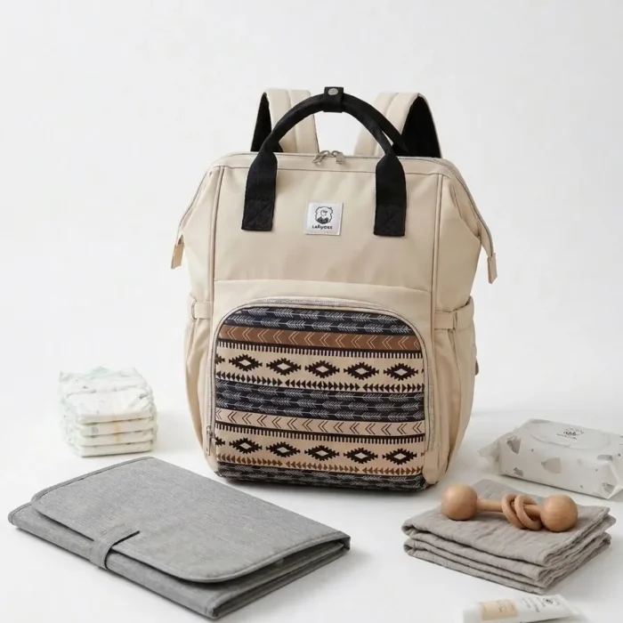 LOVEVOOK  Diaper Bag Backpack,  Baby Bag for Girl Boy with Changing Pad, Diaper Backpack for Mom Dad with Stroller Buckles, Khaki